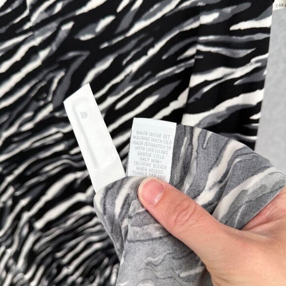 Relativity Womens Stretch Knit Dress Size 2X Animal Print Black Sleeveless NEW - Picture 7 of 11